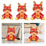 Chinese Dragon Plush Toy New Year Stuffed Animal Doll for Spring Festival