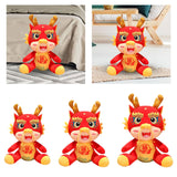 Chinese Dragon Plush Toy New Year Stuffed Animal Doll for Spring Festival