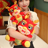 Chinese Dragon Plush Toy New Year Stuffed Animal Doll for Spring Festival