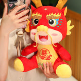 Chinese Dragon Plush Toy New Year Stuffed Animal Doll for Spring Festival