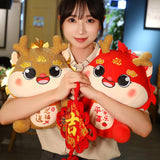 Chinese Dragon Plush Doll Novelty Adorable Dragon Doll for Dorm Party Office