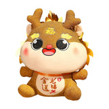 Chinese Dragon Plush Doll Novelty Adorable Dragon Doll for Dorm Party Office