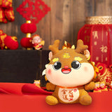 Chinese Dragon Plush Doll Novelty Adorable Dragon Doll for Dorm Party Office