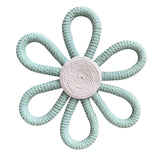 Woven Daisy Flowers Wall Decoration Chic Handmade for Indoor Nursery Bedroom
