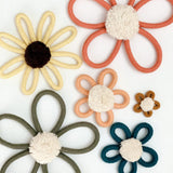 Woven Daisy Flowers Wall Decoration Chic Handmade for Indoor Nursery Bedroom