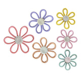 Woven Daisy Flowers Wall Decoration Chic Handmade for Indoor Nursery Bedroom