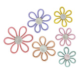 Woven Daisy Flowers Wall Decoration Chic Handmade for Indoor Nursery Bedroom