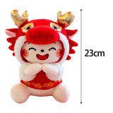 23cm Cartoon Chinese Dragon Pillow Stuffed Animal Toy Chinese New Year Toy