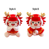 23cm Cartoon Chinese Dragon Pillow Stuffed Animal Toy Chinese New Year Toy