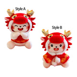 23cm Cartoon Chinese Dragon Pillow Stuffed Animal Toy Chinese New Year Toy