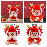 23cm Cartoon Chinese Dragon Pillow Stuffed Animal Toy Chinese New Year Toy