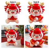 23cm Cartoon Chinese Dragon Pillow Stuffed Animal Toy Chinese New Year Toy