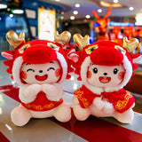 23cm Cartoon Chinese Dragon Pillow Stuffed Animal Toy Chinese New Year Toy