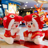 23cm Cartoon Chinese Dragon Pillow Stuffed Animal Toy Chinese New Year Toy