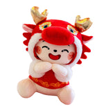23cm Cartoon Chinese Dragon Pillow Stuffed Animal Toy Chinese New Year Toy