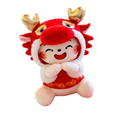 23cm Cartoon Chinese Dragon Pillow Stuffed Animal Toy Chinese New Year Toy