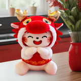 23cm Cartoon Chinese Dragon Pillow Stuffed Animal Toy Chinese New Year Toy