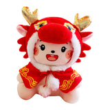 23cm Cartoon Chinese Dragon Pillow Stuffed Animal Toy Chinese New Year Toy