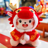 23cm Cartoon Chinese Dragon Pillow Stuffed Animal Toy Chinese New Year Toy