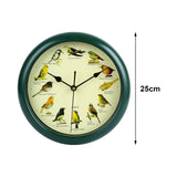Maxbell 10inch Singing Wild Bird Wall Clock Battery Powered Melody Clock for Kitchen