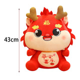 Chinese Dragon Plush Doll Dragon Doll for Cafe Apartment Bedding Accessories