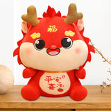Chinese Dragon Plush Doll Dragon Doll for Cafe Apartment Bedding Accessories