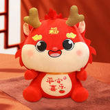 Chinese Dragon Plush Doll Dragon Doll for Cafe Apartment Bedding Accessories