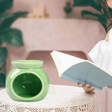 Maxbell Aroma Oil Burner Crafts Tealight Candle Holder for Yoga SPA Meditation Porch Green