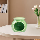 Maxbell Aroma Oil Burner Crafts Tealight Candle Holder for Yoga SPA Meditation Porch Green