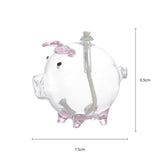 Cartoon Pig Glass Oil Lamp Party Oil Light for Home Decoration Desktop Decor Pink