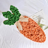 Maxbell Easter Carrot Wreath Pendant Hanging Ornament for Farmhouse Indoor Wall Sign
