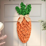 Maxbell Easter Carrot Wreath Pendant Hanging Ornament for Farmhouse Indoor Wall Sign