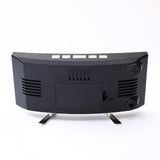 Maxbell LED Digital Alarm Clock Curved Screen Table Clock for Bedroom Classroom Dorm White
