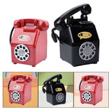 Maxbell Retro Telephone Piggy Bank Dial Telephone Money Saving Jar for Shelf Desktop