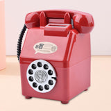 Maxbell Retro Telephone Piggy Bank Dial Telephone Money Saving Jar for Shelf Desktop