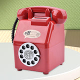 Maxbell Retro Telephone Piggy Bank Dial Telephone Money Saving Jar for Shelf Desktop
