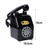Maxbell Retro Telephone Piggy Bank Dial Telephone Money Saving Jar for Shelf Desktop