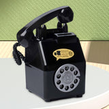Maxbell Retro Telephone Piggy Bank Dial Telephone Money Saving Jar for Shelf Desktop