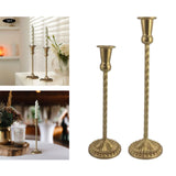 Maxbell Candle Holder Ornament Dinner Festival Parties Candlelight Metal Candlestick 9.3cmx28.5cm