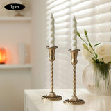 Maxbell Candle Holder Ornament Dinner Festival Parties Candlelight Metal Candlestick 9.3cmx28.5cm