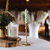 Maxbell Candle Holder Ornament Dinner Festival Parties Candlelight Metal Candlestick 9.3cmx28.5cm