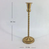 Maxbell Candle Holder Ornament Dinner Festival Parties Candlelight Metal Candlestick 9.3cmx28.5cm