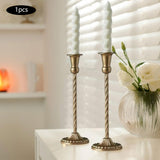 Maxbell Candle Holder Ornament Dinner Festival Parties Candlelight Metal Candlestick 9.3cmx34cm