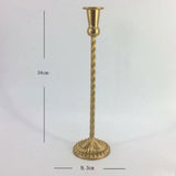Maxbell Candle Holder Ornament Dinner Festival Parties Candlelight Metal Candlestick 9.3cmx34cm