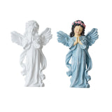 Maxbell Maxbell Angel Wall Sculpture Resin Cherub Statue for Sofa TV Background Home Bedroom White