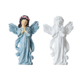 Maxbell Maxbell Angel Wall Sculpture Resin Cherub Statue for Sofa TV Background Home Bedroom White