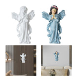 Maxbell Maxbell Angel Wall Sculpture Resin Cherub Statue for Sofa TV Background Home Bedroom White