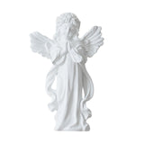 Maxbell Maxbell Angel Wall Sculpture Resin Cherub Statue for Sofa TV Background Home Bedroom White