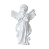 Maxbell Maxbell Angel Wall Sculpture Resin Cherub Statue for Sofa TV Background Home Bedroom White