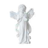 Maxbell Maxbell Angel Wall Sculpture Resin Cherub Statue for Sofa TV Background Home Bedroom White